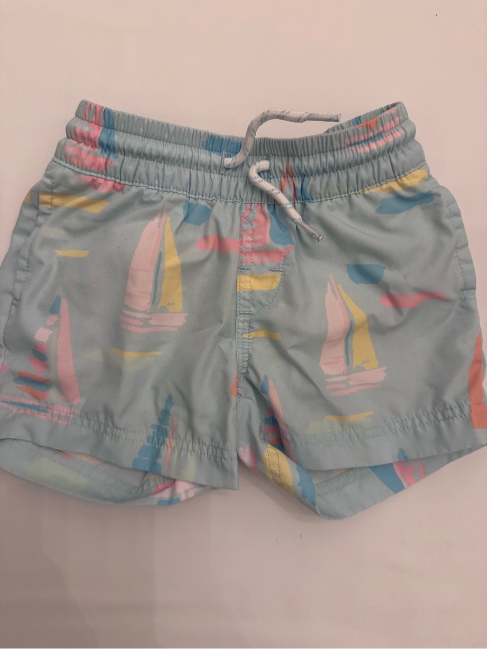 Beaufort Bonnet Co Sailboat Print Swim Shorts 6/12mo